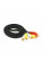 Кабель Audio-Video 3хRCA (тато) => 3хRCA (тато), GOLD connector, CU, круглий, Black, 3,0 м, (Пакет) Q300