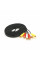 Кабель Audio-Video 3хRCA (тато) => 3хRCA (тато), GOLD connector, CU, круглий, Black, 5,0 м, (Пакет) Q200