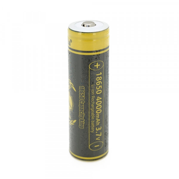 Акумулятор 18650 Li-Ion LiitoKala King-4000-JT, 4000mAh (3800-4000mAh), 3.7V (2.75-4.2V), Black/Yellow