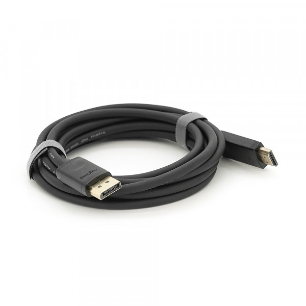 Кабель VEGGIEG DH-403 (V-Z605) Display Port (тато) на HDMI (папа) 3m, Black, Пакет