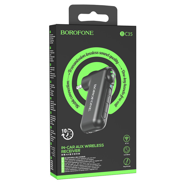 Аудіо ресивер BOROFONE BC35 Wireless Bluetooth 3.5mm Audio Stereo Music Home, Bluetooth 5.0
