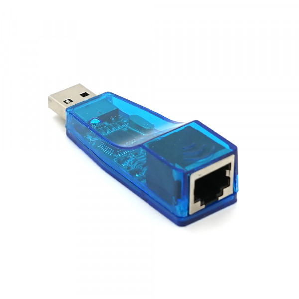 Контролер USB 2.0 to Ethernet - Мережевий адаптер 10/100Mbps, Blue, BOX
