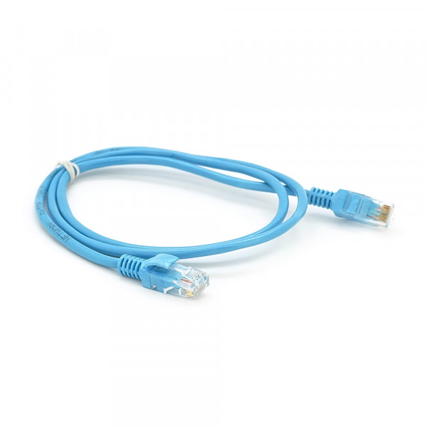 Патч-корд литий RITAR, CCA, UTP, RJ45, Cat.5e, 1m, синій Q1000