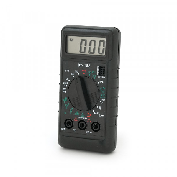Мультиметр DT-182, Вимірювання: V, A, R, 110г, 100*50*20mm, Q100