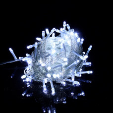 Гірлянда 300LED (Діод) White, 30 метрів, 8 режимів, прозора ізоляція