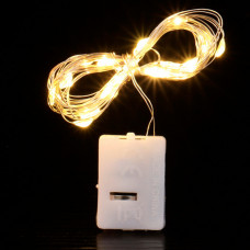 Гірлянда 20LED, 1 режим, 3 метри, прозора ізоляція, живлення від LR44, White Hot