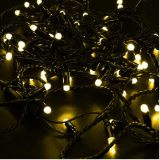 Гірлянда 200LED (Діод) Yelow, 20 метрів, вилка, що підлягає, чорна ізоляція