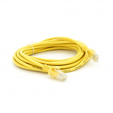Патч-корд литий RITAR, UTP, RJ45, Cat.5e, 5m, жовтий, Cu (мідь) Q300