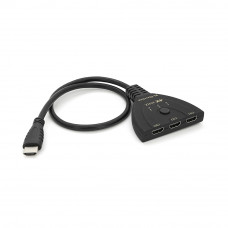 Розгалужувач HDMI 1=>3 порти, 4К, кабель 30см, Box