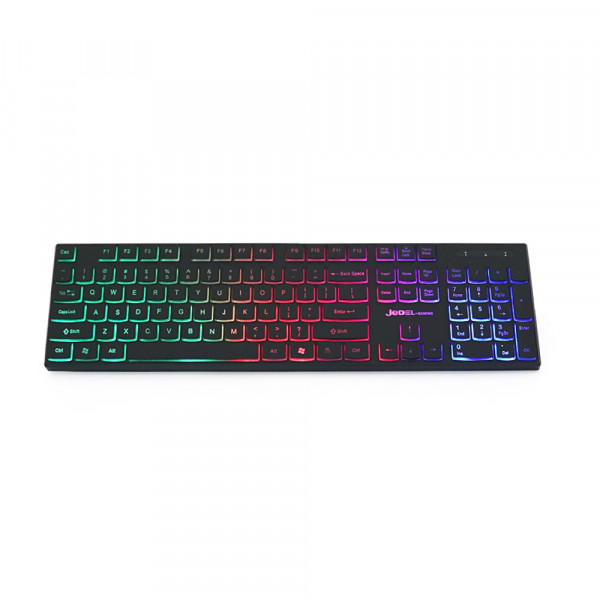 Клавиатура с подсветкой USB JEDEL K510, длина кабеля 170см, (Eng), (483х188х35 мм) Black, 104к, Q20