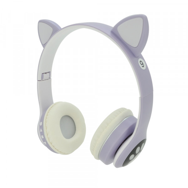 Бездротові навушники Bluetooth Cat Ear VZV-23M Led, Purple