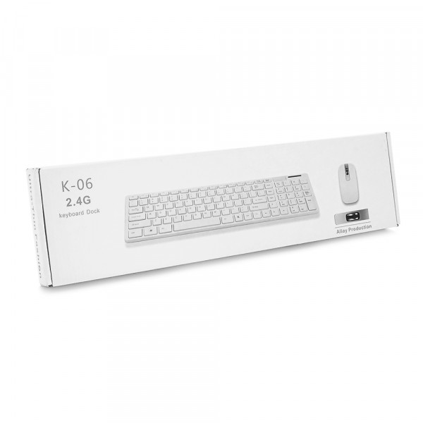 Бездротовий комплект K06 (KB+Mouse), (Eng / Pyc), 2.4G, Black, Box