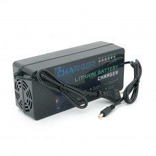 Зарядний пристрій для акумуляторів Li-ion 48V(54,6V),13S,5A,штекер 5.5*2.5,з індикацією,BOX