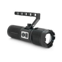 Ліхтар пошуковий BP-2303 LED PM60, 5 режимів, індикація заряду, живлення від 3*18650, IP65, кабель USB, 255х145х65мм, 0,860кг, Black, BOX
