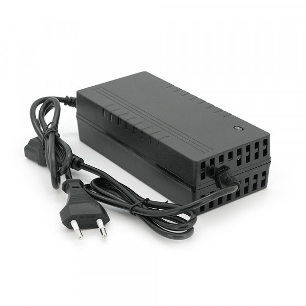 Зарядний пристрій Jinyi для акумуляторів Li-ion 48V2A(54,6V),13S,штекер Triangle plug (T-tipe/IEC/C13 N+L-),з індикацією,BOX