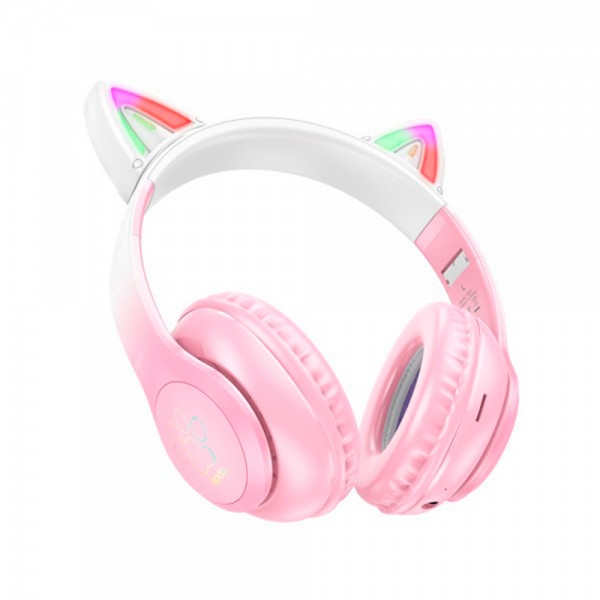 Бездротові навушники Bluetooth HOCO W42, White/Pink, Box