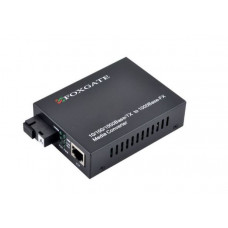 Медіаконвертер FOXGATE EC-Q-1G-1SM-1310nm, 1310 WDM, 1x10/100/1000 Base-Tx, одноволоконний Full/Half duplex, SC 20km (0+70°C), + блок живлення 5V 1A