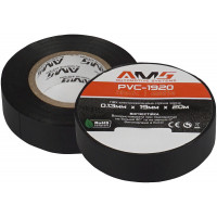 Ізолент AMS PVC-1920 глянцева 0.13x19мм; 20м чорна ПВХ (0+80 ℃) ціна за 1 шт