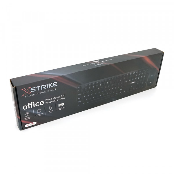 Комплект провідний KB+Mouse XSTRIKE X-1012, USB, (Eng/Укр/Pyc), Black, Box