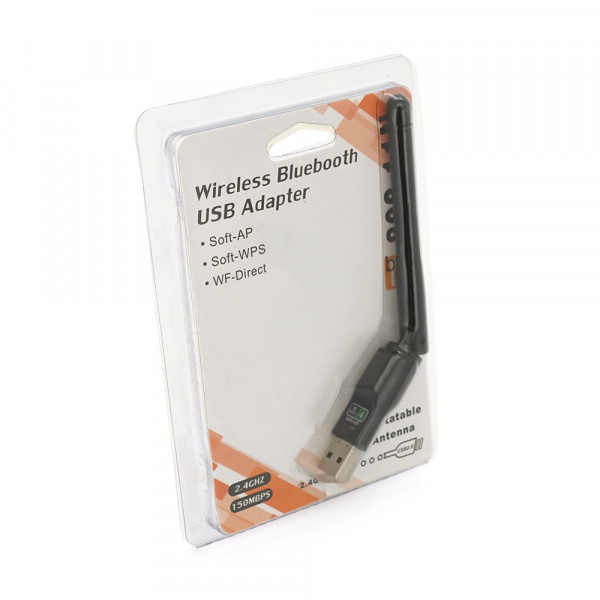 Бездротовий мережевий адаптер з антеною 10см Wi-Fi-USB LV / CL-UW07D - 8723DU, 802.11bgn, 150MB, 2.4 GHz, WIN7 / XP / Vista / 2K / MAC / LINUX, Blister