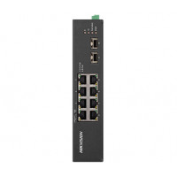 8-портовий некерований POE комутатор Hikvision DS-3T0510HP-E/HS, 6x (100Мбіт/с)PoE + 2x(100Мбіт/с) Hi-PoE +2x SFP (1000Мбіт/с)