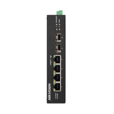 4-портовий некерований POE комутатор Hikvision DS-3T0506HP-E/HS, 4×1000 Мбіт/с RJ45 (1 Hi-PoE) + 2×1000 Мбіт/с SFP