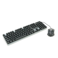 Комплект провідний KB+Mouse XSTRIKE X-1014, USB, RGB підсвічування, (Eng/Укр/Pyc), Black/White, Box