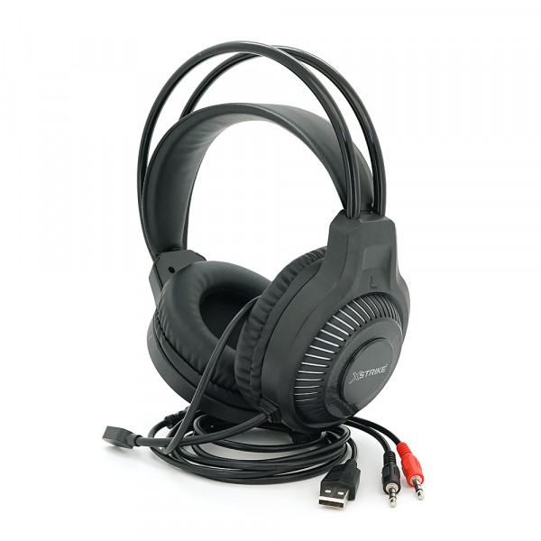 Набір 4 в 1 XSTRIKE XS-2030, Навушники+ клавіатура+ мишка+ килимок, Black, Box