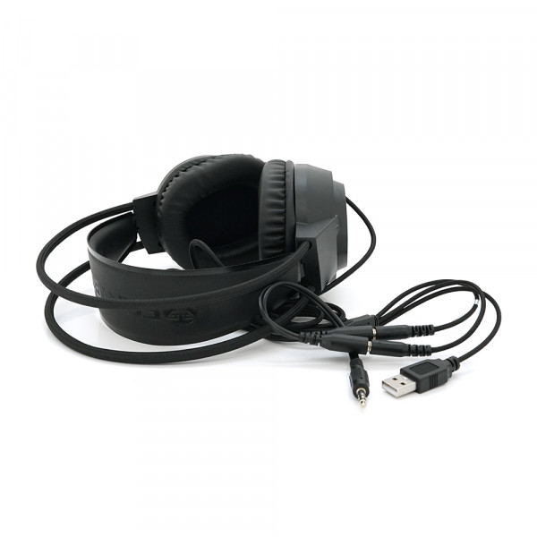 Ігрові навушники з мікрофоном Fantech HQ55 PORTAL, 7.1-Channel, RGB, Black, Color Box