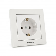 Розетка Panasonic Karre Plus 55 із заземленням, біла