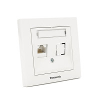 Розетка Panasonic Karre Plus 55 комп'ютерна RJ45 CAT6e, біла