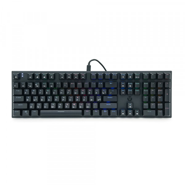 Клавіатура USB Fantech MK855RGB, довжина кабелю 135см, (Eng/Укр/Рус), Black, 108к, Q10
