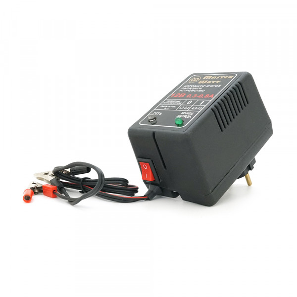 Автоматичне ЗУ для акумулятора MW-AZU12 12V (1,3-13Ah) (MF,WET,AGM,GEL,NICD,NIMH), 180-240V, Ток заряду 0.3-0.8A, крокодили в комплекті