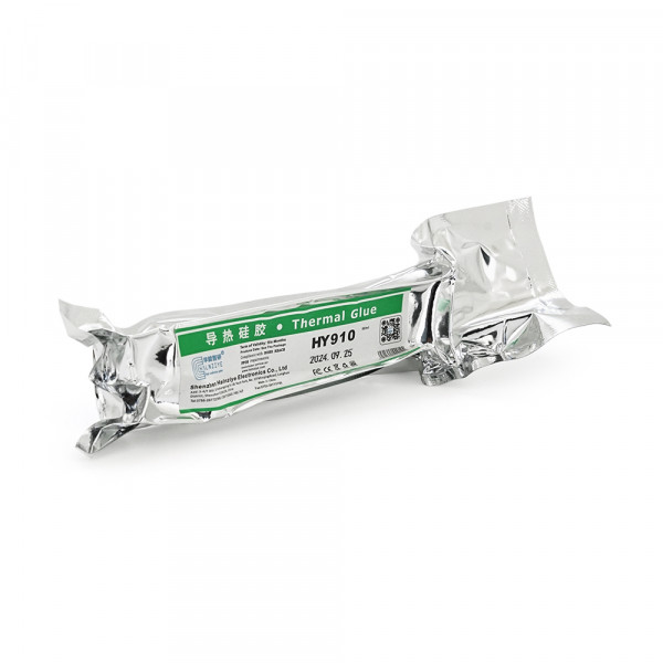Теплопровідний клей HY910 80gr 50ml, туба, White,> 0,975W / m-K, <0.246 ° C-in² / W, -30 ° ≈300 °, зусилля на розрив 2Мра, час на висихання - 3 хвилини, Туба Q50