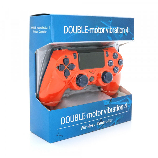 Геймпад Brazzers бездротовий для PS4 Wireless DUALSHOCK 4, роз'єм для навушників, LED light bar, Orange, 3.7V, 600mAh, Blister-box