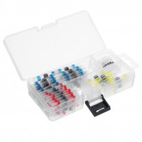 Набор термоусадочних гільз з припоєм Q100 Red 0.5-1.50mm² (35) Blue 1.50-2.50mm² (30)Yellow 4.00-6.00mm²  White(25)0.25-0.35mm² (10)