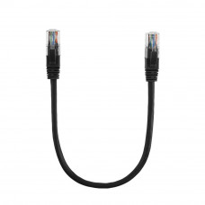 Патч-корд литий RITAR, CCA, UTP, RJ45, Cat.5e, 0,3m, чорний Q1500