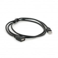 Подовжувач USB 2.0 AM / AF, 1.5m, 1 ферит, чорний Пакет Q250