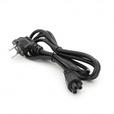 Кабель живлення Schuko PC-186 CEE7 / 17-IEC C5, 1.8M, 0.75mm, для ноутбука, OEM Q25 / 250