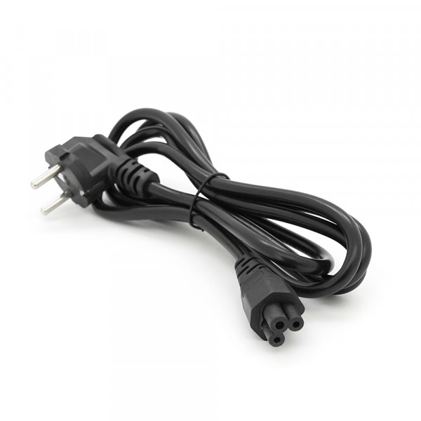 Кабель живлення Schuko PC-186 CEE7 / 17-IEC C5, 1.8M, 0.75mm, для ноутбука, OEM Q25 / 250