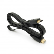 Кабель Merlion HDMI-HDMI 1.5m, v1.4, плоский Black, (Пакет), Q150