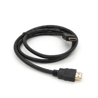 Кабель Merlion HDMI-HDMI HIGH SPEED 1m, v1.4, OD-7.5mm, круглий Black, коннектор Black, (Пакет), Q400