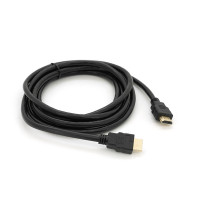 Кабель Merlion HDMI-HDMI HIGH SPEED 3.0m, v1.4, OD-7.5mm, круглий Black, коннектор Black, (Пакет) Q125
