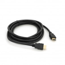Кабель Merlion HDMI-HDMI HIGH SPEED 3.0m, v1.4, OD-7.5mm, круглий Black, коннектор Black, (Пакет) Q125