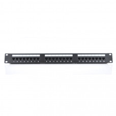 Патч-панель RITAR 24 порти UTP DUAL кат 5Е 19 "1U НЕ екранована чорна Q25