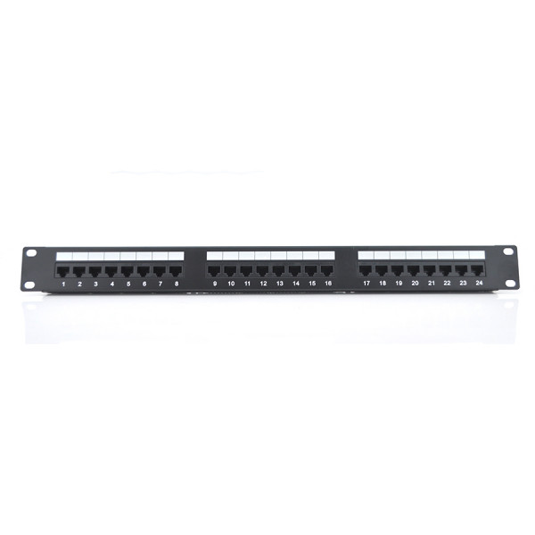 Патч-панель RITAR 24 порти UTP DUAL кат 5Е 19 "1U НЕ екранована чорна Q25