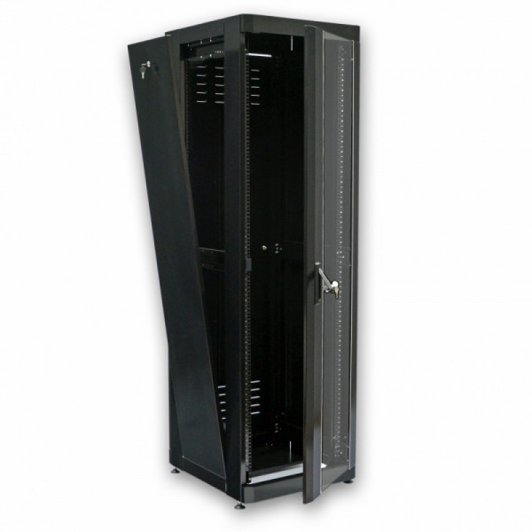 Шафа 19" 42U, 610х675 мм (Ш * Г), посилена, чорна