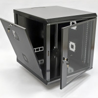 Шафа 12U, 600х700х640 мм (Ш*Г*В), акрилове скло, чорна