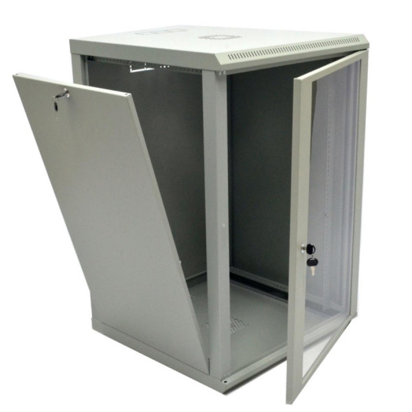Шкаф 18U, 600x600x907мм (Ш*Г*В), економ, акрилове скло, сiра