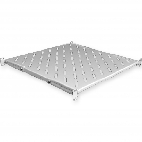 Полиця 19" 4 точки кріпл., 500мм глиб., перфорована, т.м.1.5мм, сіра